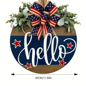 1 pc 250th anniversary of American independence, bald eagle commemorative wooden plaque, home porch decoration, wooden hanging board (Color: 39, size: 30*30*0.5cm)
