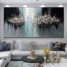 Handmade Oil Painting Abstract Texture Oil Painting On Canvas Large Wall Art Original White Painting Minimalist Art Custom Painting Modern Living (Style: 01, size: 70X140cm)