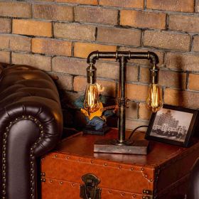 Twilight Steampunk Handmade Vintage Adjustable Pipe Lamp (Color: bronze)